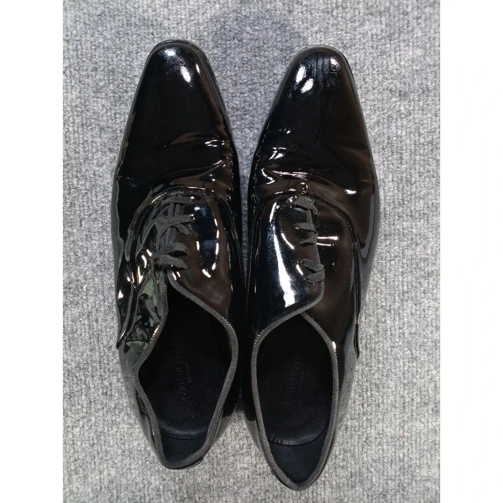 Suitsupply Men's Size 9 Black Patent Leather Tuxedo Oxford Shoes Italy